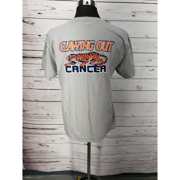 AUBURN Alabama clawing out Cancer Football‎ gray medium tee shirt - Picture 7 of 7
